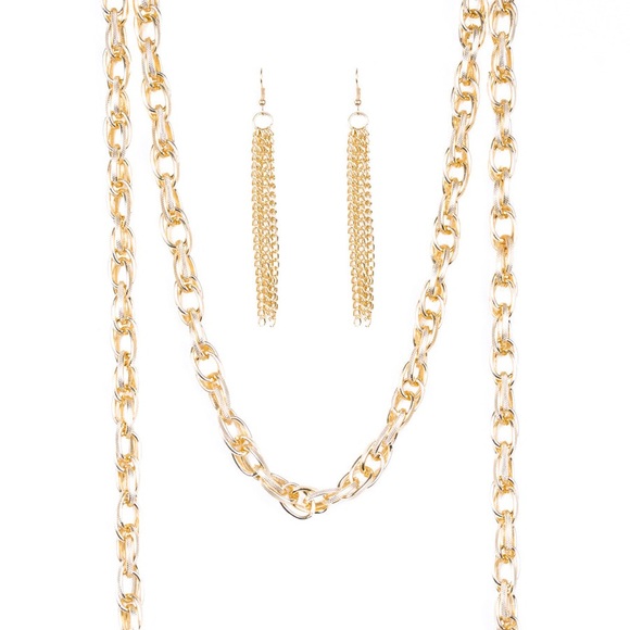 Paparazzi Scarfed for attention-Gold - Picture 1 of 6